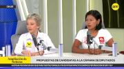 Nora Loredo e Indira Huilca exponen sus propuestas en derechos para la mujer, seguridad ciudadana y economía
