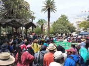 Campesinos de Tarija marchan contra impuesto del 5% y ley de tierras
