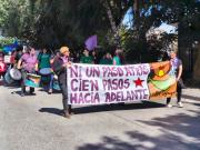 Mujeres coyhaiquinas marchan para conmemorar el 8M