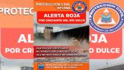 Autoridades emitieron un alerta roja por la crecida del Dulce