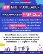 Junji Aysén informa inicio de proceso de matrículas para familias con vacante otorgada