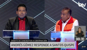 Debate en La Paz: Santos a Andrés: ¿apoya la ley anti bloqueos?; Andrés a Santos: ¿Tú vendes ítems?