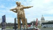 Estatua de Trump y Epstein en pose de “Titanic” aparece en el National Mall de DC