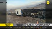 Arequipa: conductor pierde la vida tras despiste e incendio de su camión en la vía Cerro Verde