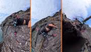 El video del susto: una influencer española estuvo a centímetros de caer por un acantilado y todo quedó grabado 
