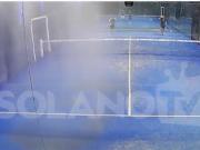 Insólito accidente en Quilmes: un jugador de pádel golpeó un caño de agua e inundó la cancha