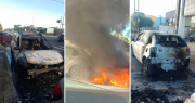 Un choque entre tres autos desató un feroz incendio en La Plata y generó un operativo de emergencia