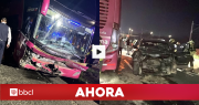 Colisión entre auto y bus en San Pedro de la Paz genera gran congestión vehicular: habría 2 lesionados