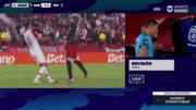 Doble expulsión en Huracán vs River: Colidio y Carrizo vieron la roja tras una pelea