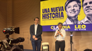 Claudia López anuncia a Leonardo Huerta como su fórmula vicepresidencial e inscribe su candidatura