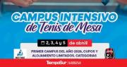 Campus intensivo de Tenis de Mesa en el Gimnasio Eva Perón