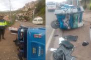 Puno: Choque entre mototaxi y vehículo de Sutran deja dos heridos –