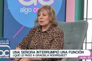 El mal momento de Graciela Rodríguez: una mujer gritó “cuánto zurdaje” en su obra