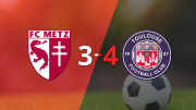 Liga de Francia: Doblete de Yann Gboho guió el triunfo 4-3 de Toulouse sobre Metz