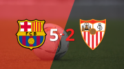 LaLiga EA Sports: Barcelona goleó 5-2 a Sevilla con triplete de Raphinha