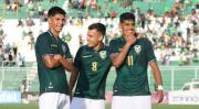 La selección se motiva para la repesca goleando a un débil rival