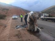 Seis heridos tras choque y vuelco de una vagoneta en la carretera Potosí – Totora