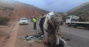 Seis personas resultan heridas tras vuelco de un vehículo en una carretera de Potosí