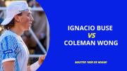 Ignacio Buse vs Coleman Wong EN VIVO: ¿a qué hora juegan y dónde ver la qualy del Master 1000 de Miami?