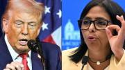 En video: Trump alaba a Delcy Rodríguez ante la Trump alaba a Delcy Rodríguez