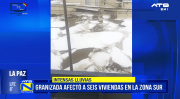 Seis viviendas afectadas por granizada en Alto Irpavi