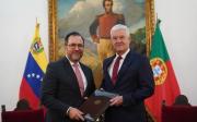 Canciller Gil recibió copias de estilo del nuevo embajador de Portugal en Venezuela