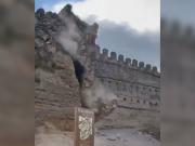 El video del derrumbe de una torre de un castillo en Toledo: Parte de la historia de nuestro pueblo ha desaparecido
