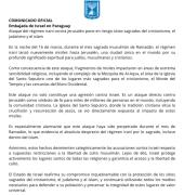 Embajada de Israel en Paraguay: ataques iraníes ponen en riesgo lugares sagrados