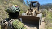 Operativo militar frena minería ilegal en Ambato y Tisaleo