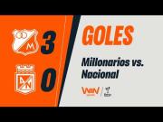 VIDEO: ver resumen y goles del partido, Millonarios vs Atlético Nacional (3-0) por Liga Betplay 2026