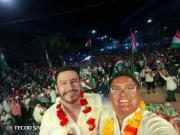 Rocha y Carvajal copan la Avenida Integración en su cierre de campaña