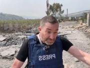 Guerra en Medio Oriente: el dramático momento en que un misil israelí estalla a metros de un periodista en Líbano