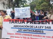 Activistas y parientes marcharon por anulación de ley 348 y más indultos