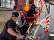 Investigan a un policía por el vigilador que se prendió fuego