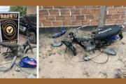 Hallaron una moto robada mientras era desarmada y los sospechosos escaparon