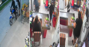 Video: motochorros intentaron robar en un comercio en Berisso y la dueña los echó a los gritos