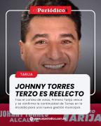 Johnny Torres es reelegido como alcalde de Tarija