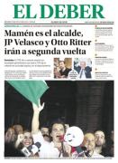 Portadas de los periódicos de Bolivia del lunes 23 de marzo del 2026