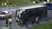 Vuelco de camión se suma a la serie de accidentes que se han dado en la Autopista de Cuenca