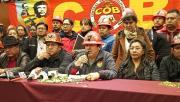 COB RECHAZA MODIFICAR LA LEY DEL TRABAJO Y ANUNCIA MARCHA NACIONAL PARA ENTREGAR SU PLIEGO PETITORIO