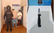Los interceptaron en el Centro con un cuchillo y una moto