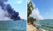 Reportan incendio en el muelle de Pdvsa La Salina en Cabimas
