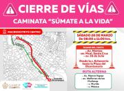 Cierre de vías en el centro paceño por caminata “Súmate a la vida”