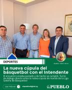 La nueva cúpula del básquetbol con el Intendente