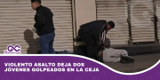 Violento asalto deja dos jóvenes golpeados en la Ceja