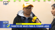 Promocionan paquetes turísticos desde La Paz por el feriado largo