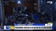 La Paz: Feligreses acudena la iglesia de la Exaltación en Viernes Santo