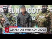 Aprehenden en Cochabamba a un conductor que llevaba dos bolsas de yute con marihuana