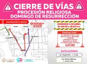 Alcaldía de La Paz anuncia cierre de vías por procesiones del Domingo de Resurrección
