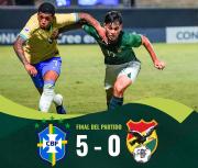 Bolivia Sub-17 cae 5-0 ante Brasil en su debut en el Sudamericano